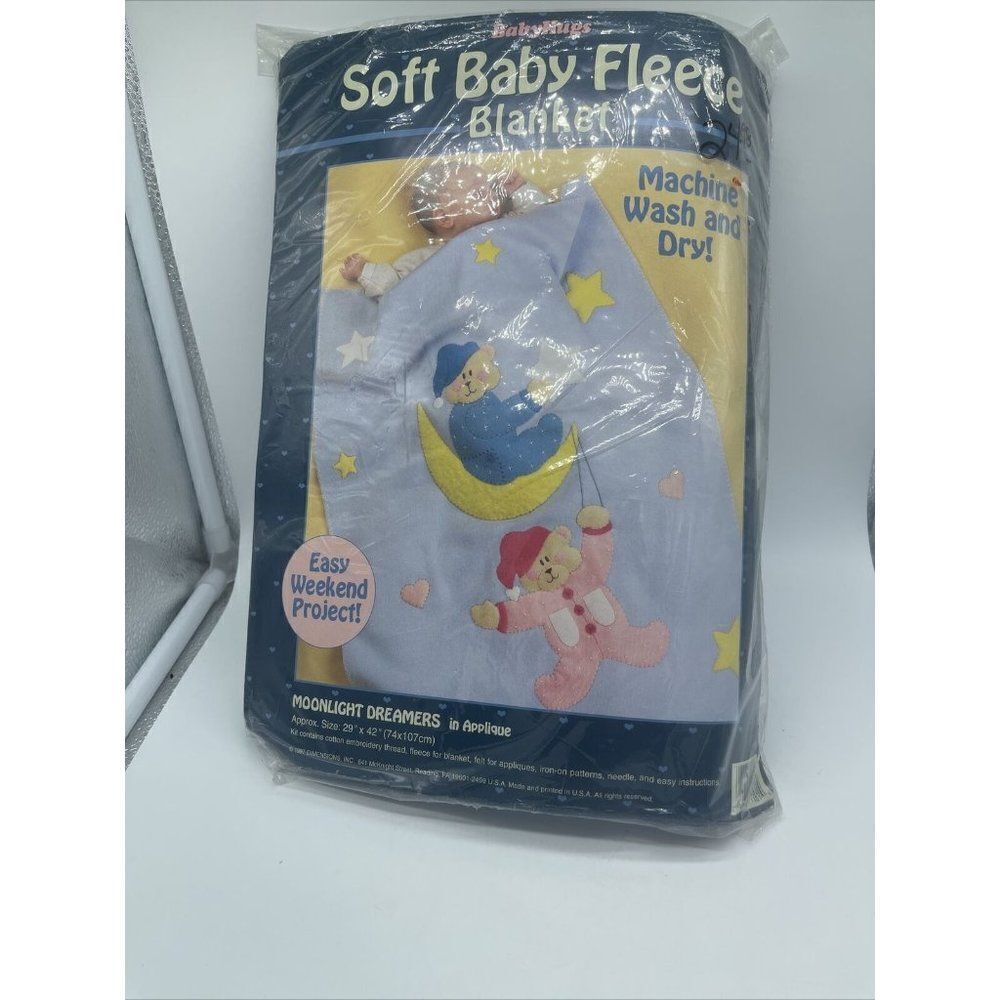 Dimensions Baby Hugs Fleece Blanket Moonlight Dreamers Appliqué New Kit